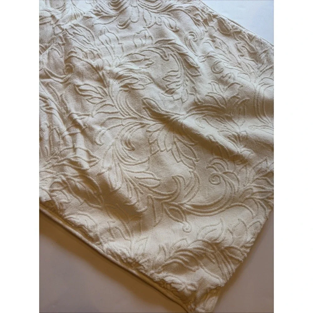 Bella Notte Adele Pillow Sham Set of 3 Ivory Cotton Matelasse Button Back